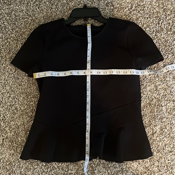 J. Crew Black Blouse Formal Top with Unique Asymmetrical Waist Design - Picture 10 of 10